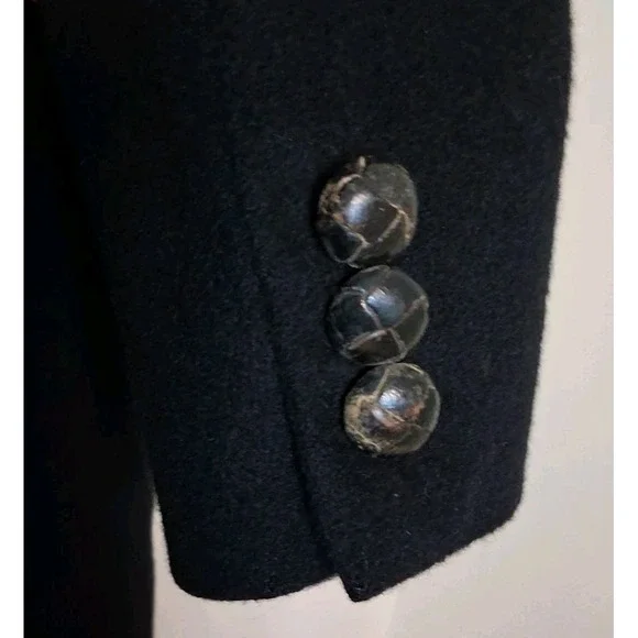 Vtg 100% Camel Hair Black Blazer 42R Sport Coat Made In USA - Picture 2 of 8